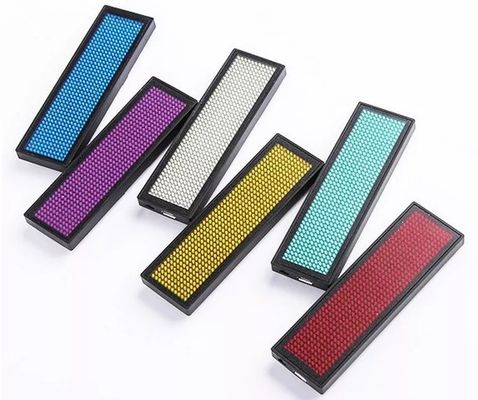 Exibição LED de marca de nome de cor única vibrante com controle Bluetooth 12x48 pixels